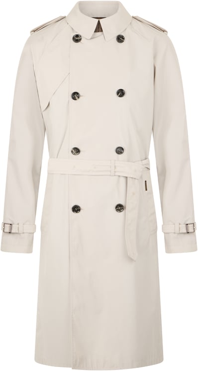 Moorer Elegant sand-colored trench coat with double-breasted closure