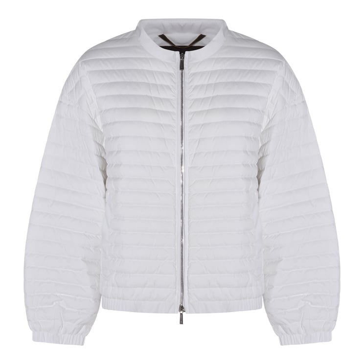 Moorer Grey And White Down Jacket