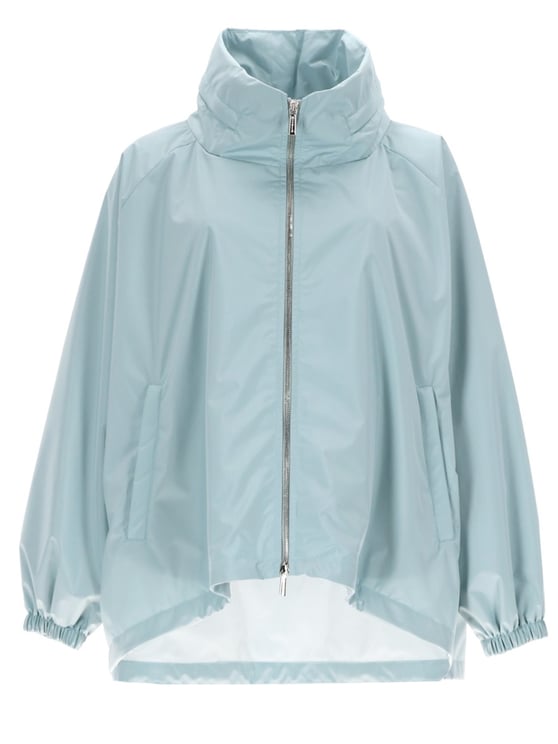 Moorer Lehua-Stp Asymmetrical Hem Zippered Jacket