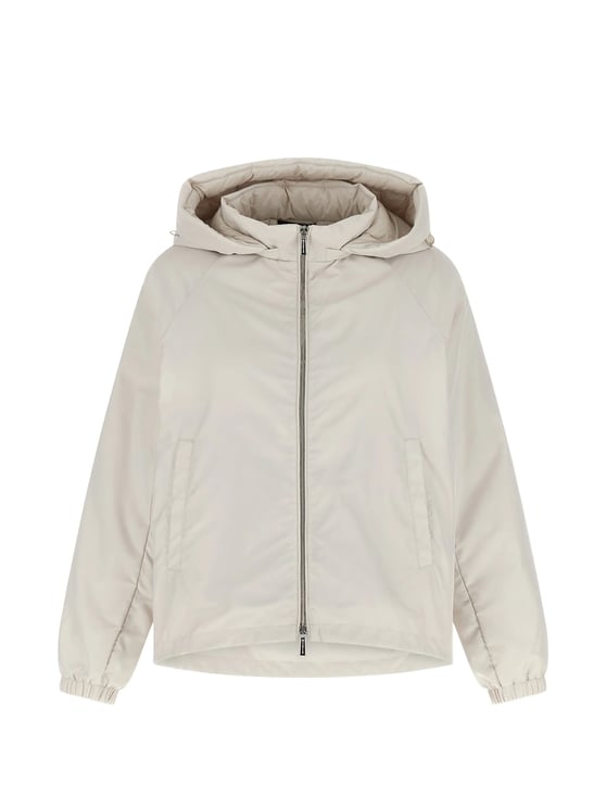Moorer Short Padded Jacket With Detachable Hood Detail