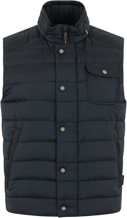 Moorer Dark blue padded gilet, warm and practical