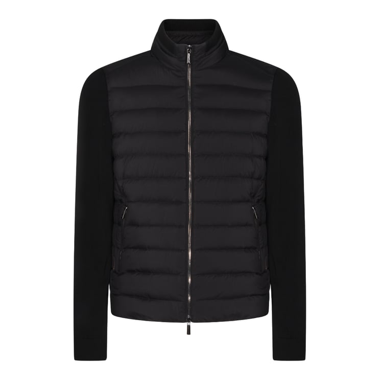 Moorer Tailored Black Coat with Structured Silhouette