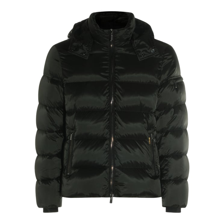 Moorer Quilted Down Jacket With High Collar And Detachable Hood