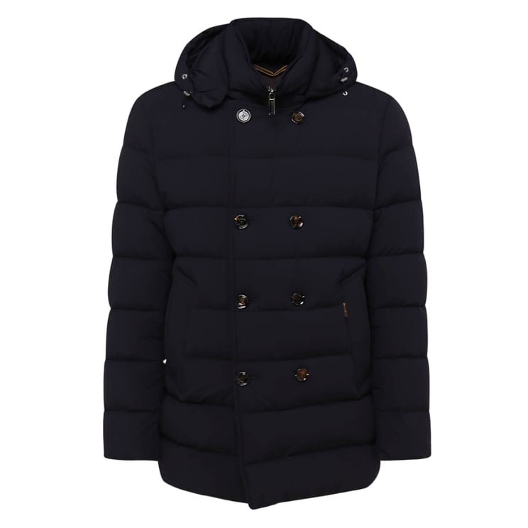 Moorer Quilted Padded Coat With Double-Breasted Design And Hood