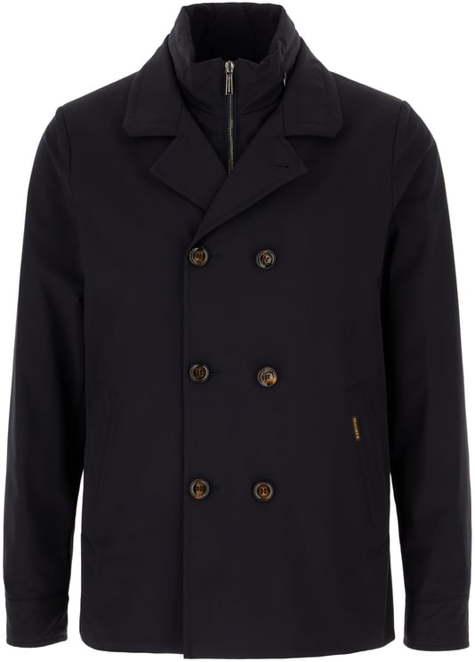 Moorer Moorer Midnight blue polyester blend jacket