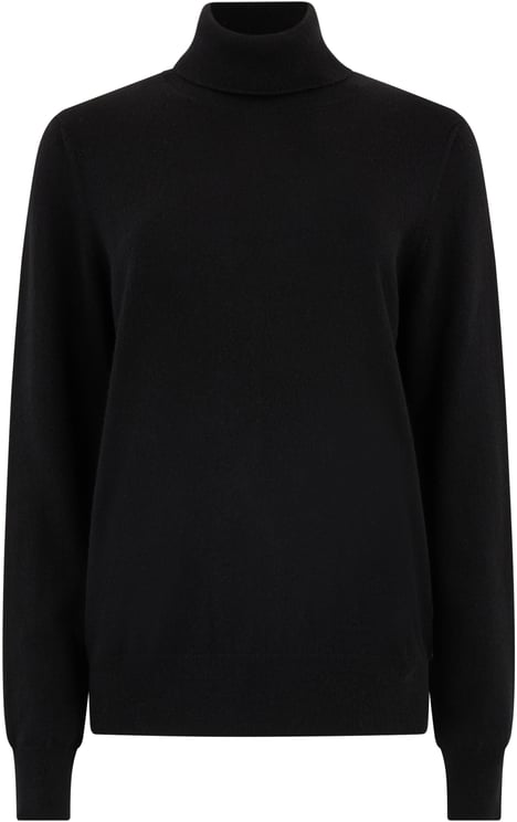 Moorer Black sweater with a high collar, versatile and elegant.