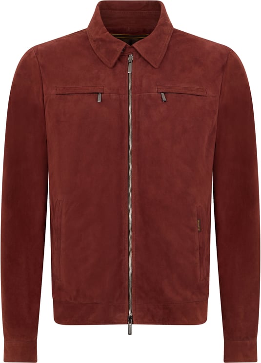 Moorer Bordeaux leather jacket elegant for every occasion.