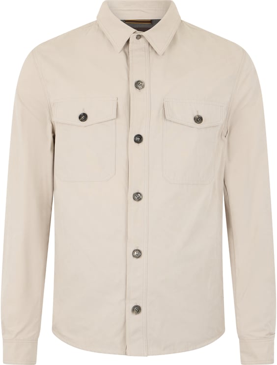 Moorer Beige elegant jacket with long sleeves and pockets