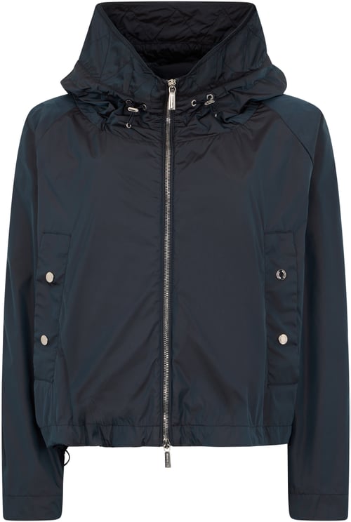 Moorer Light blue jacket with hood, casual and versatile.