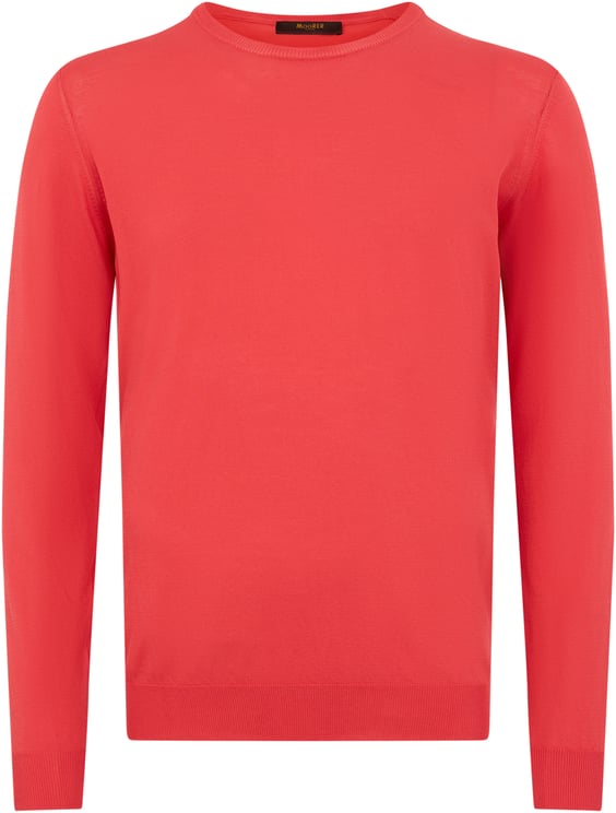Moorer Red sweater with long sleeves, comfort and style.