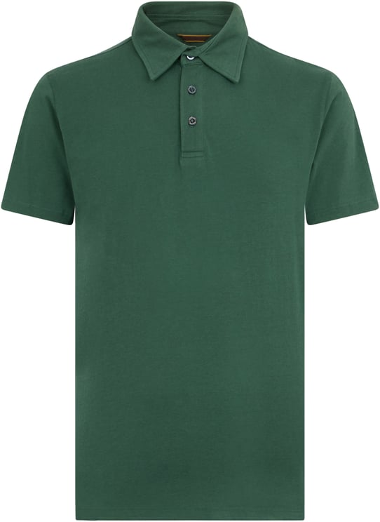 Moorer Elegant and versatile green cotton polo
