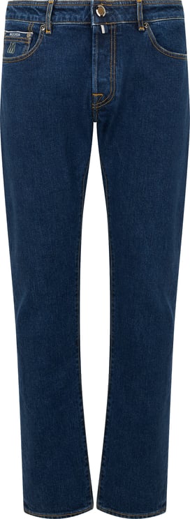 Moorer Dark blue jeans in high quality denim