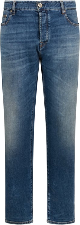 Moorer Straight jeans in dark blue denim