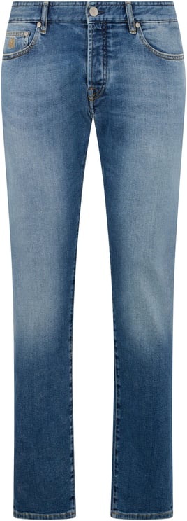 Moorer Light blue straight jeans, classic cut