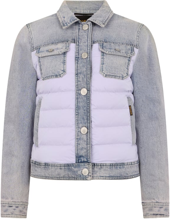 Moorer Denim jacket with long sleeves and padding