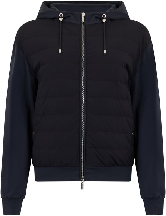 Moorer Modern and comfortable zip-up jacket with hood