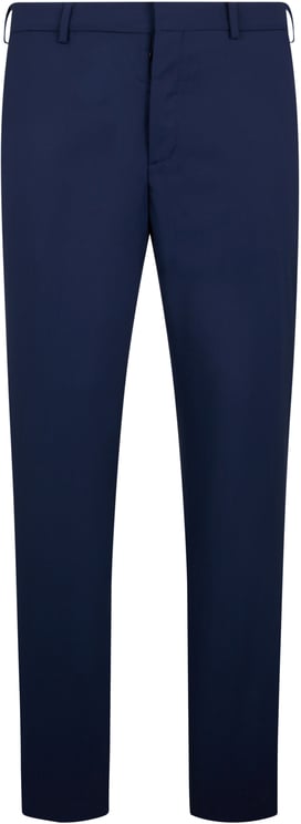 Moorer Dark blue slim fit elegant pants