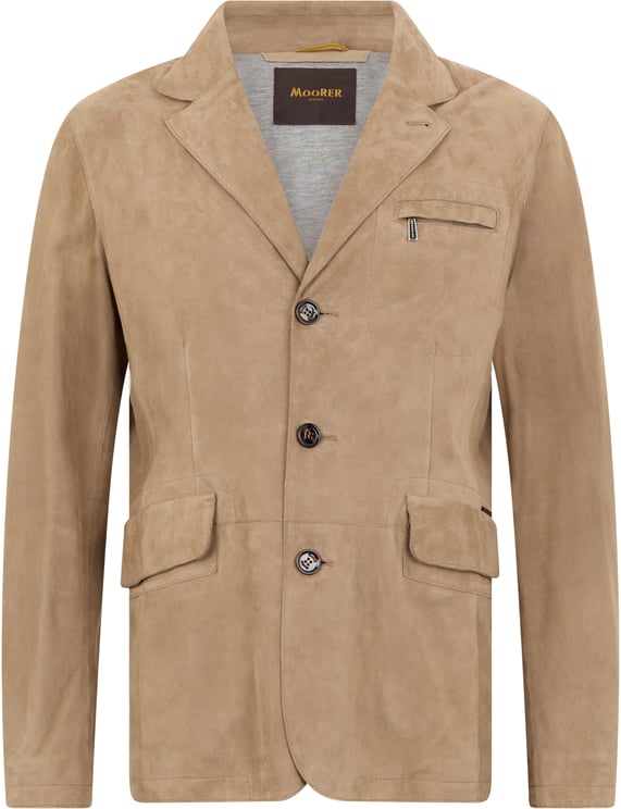 Moorer Light beige jacket with two buttons