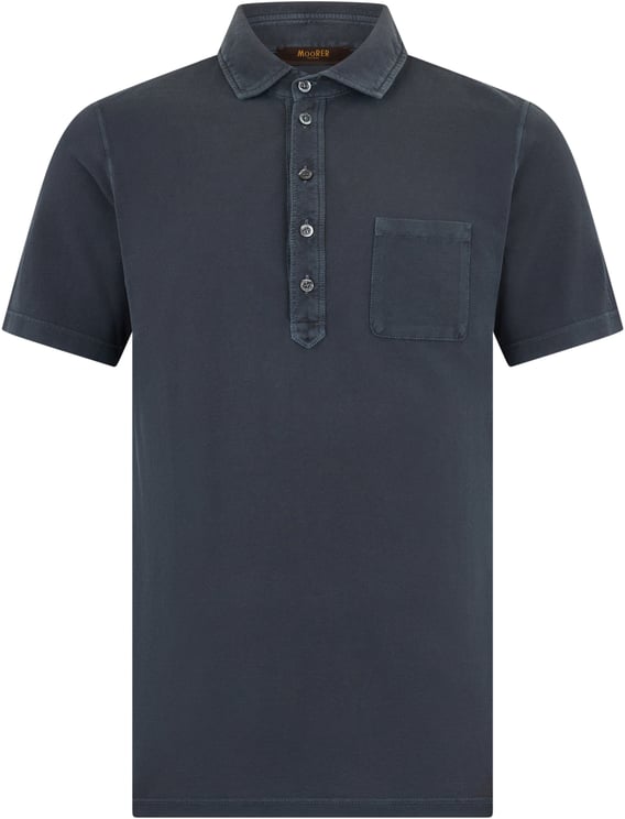 Moorer Dark Blue Polo Soft and Versatile Sizes Available