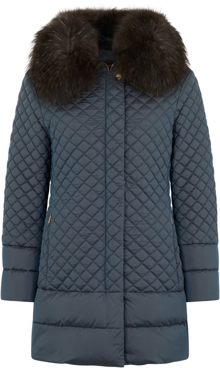 Moorer Elegant winter coat with fur collar