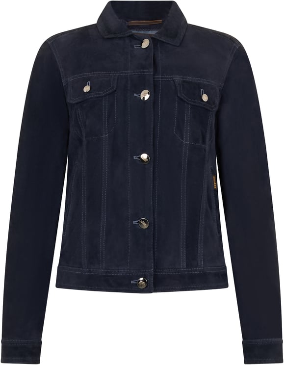 Moorer Elegant leather jacket with classic collar