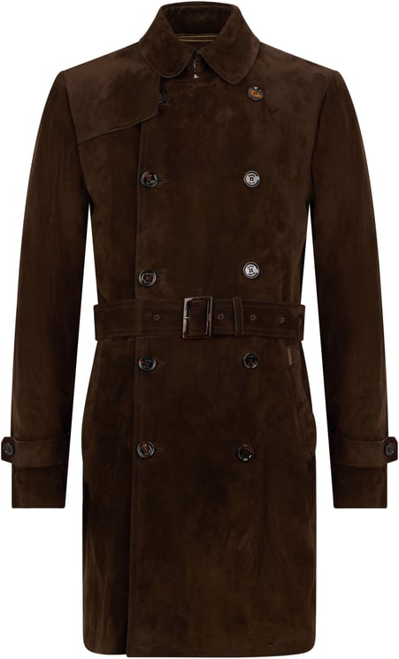 Moorer Classic dark brown coat, elegant and warm