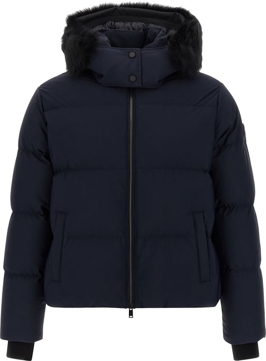Moose Knuckles Moose Knuckles Blue Nylon Full-Length Jacket