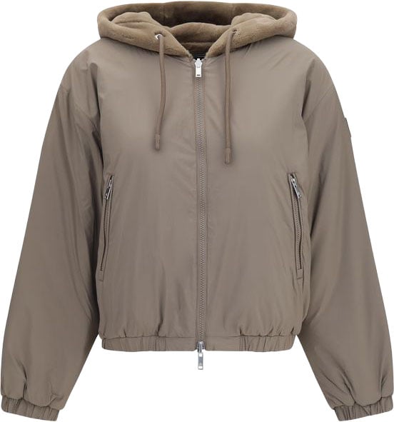 Moose Knuckles Moose Knuckles Brown Faux Fur Sweatshirt