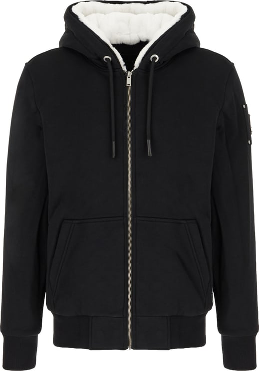 Moose Knuckles Moose Knuckles Black cotton blend padded sweatshirt