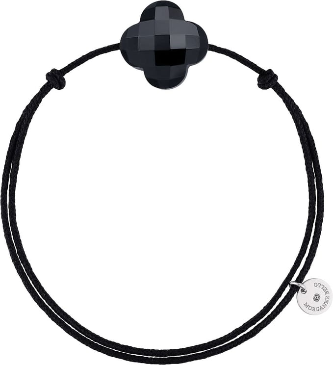Morganne Bello Morganne Bello Armband 1015X03B115 Friandise Cordon Bracelet Black Onyx on Black Cord