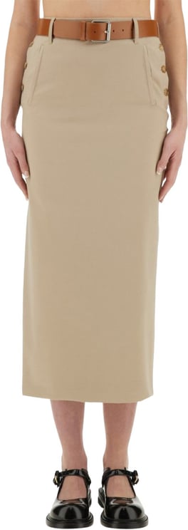 Moschino "Tailored Twist" Long Skirt