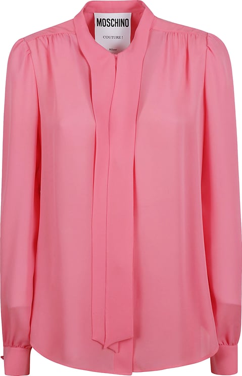 Moschino Fitted Fuchsia Shirt with Classic Collar
