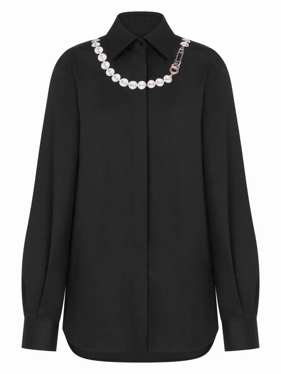 Moschino Long Sleeve Chain Neck Shirt