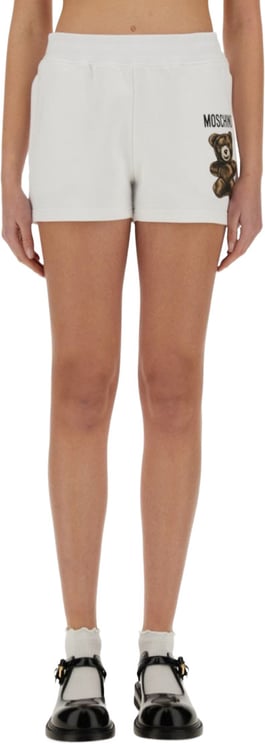 Moschino Fitted Teddy Bear Graphic Shorts
