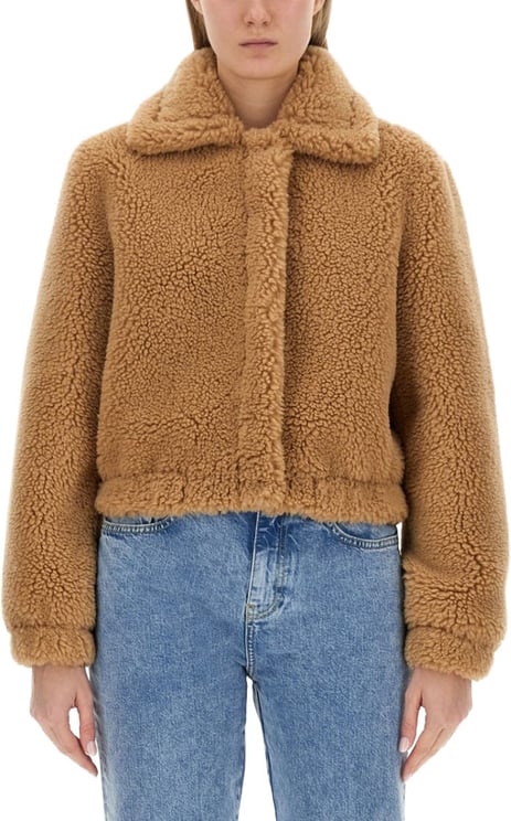 Moschino Cropped Furry Effect Jacket
