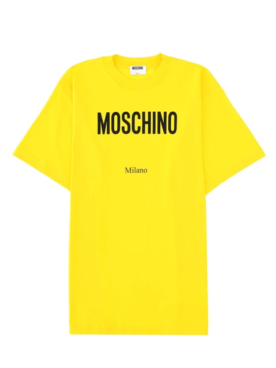 Moschino Yellow Crew Neck Logo T-Shirt
