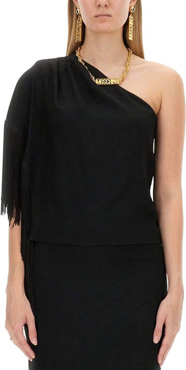 Moschino One-Piece Top With Fringed Shoulder Detail