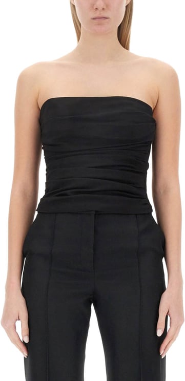 Moschino Strapless Draped Top