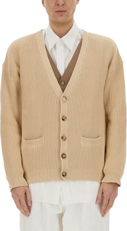 Moschino Relaxed Fit Organic Cotton Blend Cardigan