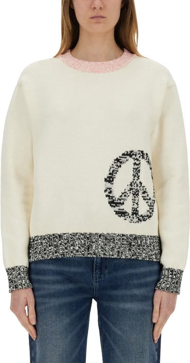 Moschino Relaxed Fit Sweater With Unique Inlay Pattern