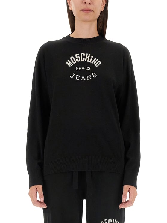 Moschino Relaxed Fit Jersey With Bold Logo Print