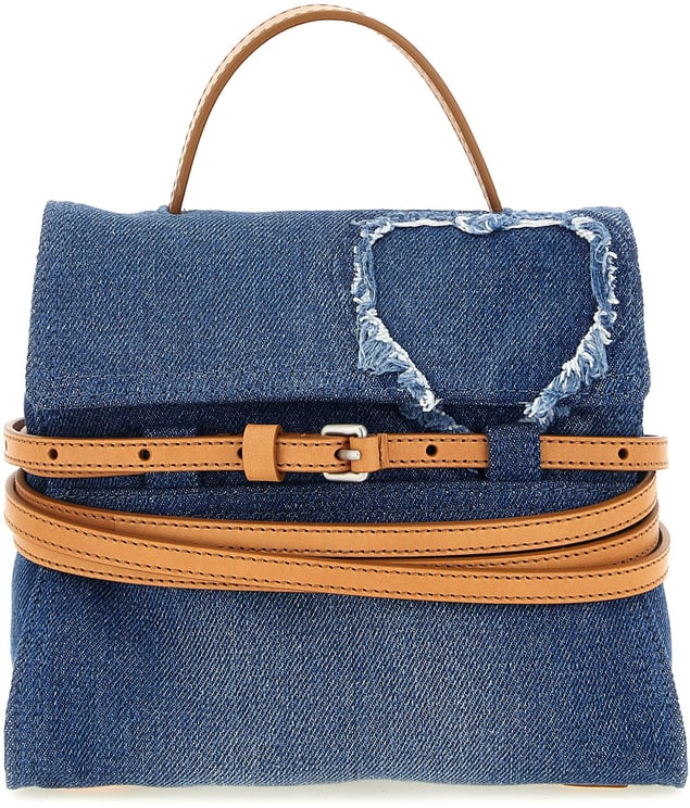 Moschino Moschino Blue Cotton Handbag