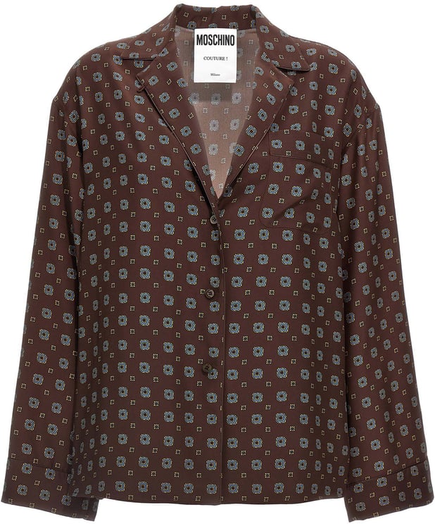 Moschino Moschino Brown Silk Blouse