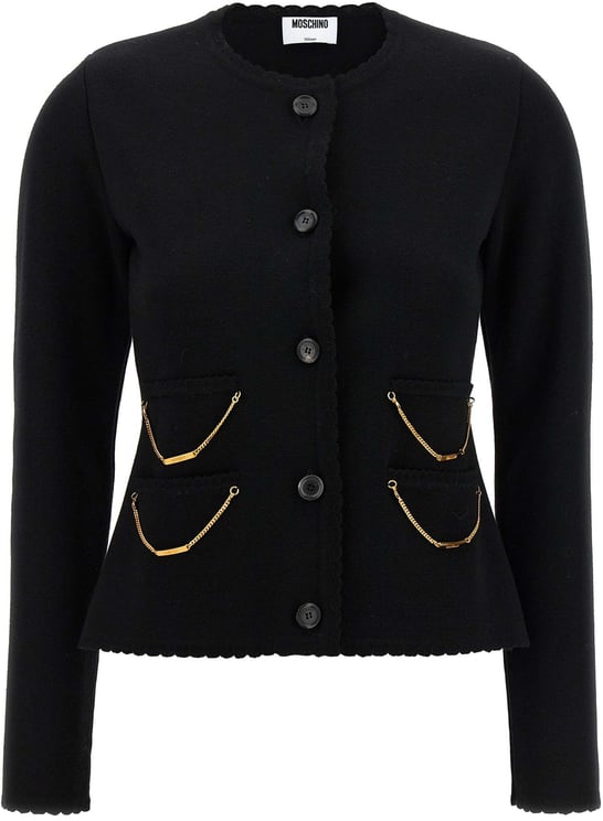 Moschino Moschino Black Virgin Wool Cardigan