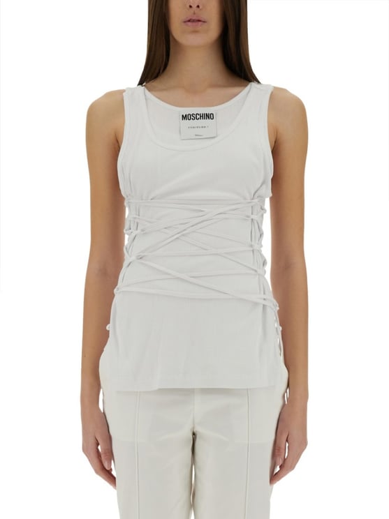 Moschino Slim Fit Ribbed Tank Top