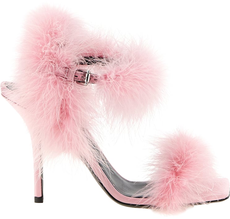 Moschino Moschino Multicolor Viscose Stiletto Heel Sandals