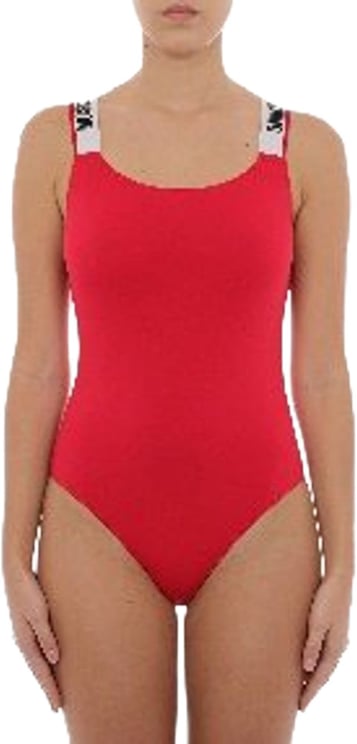 Moschino Moschino Red Cotton One-Piece Swimsuit