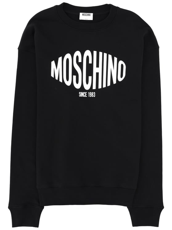Moschino Black Crew Neck Logo Sweatshirt