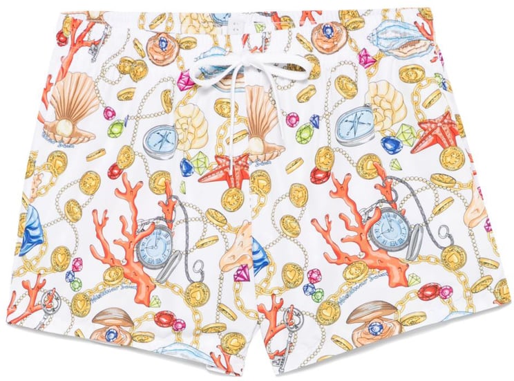 Moschino Nautical Swim Shorts with Seashell Print