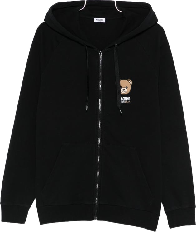 Moschino Black Silk and Nylon Knit Sweatshirt